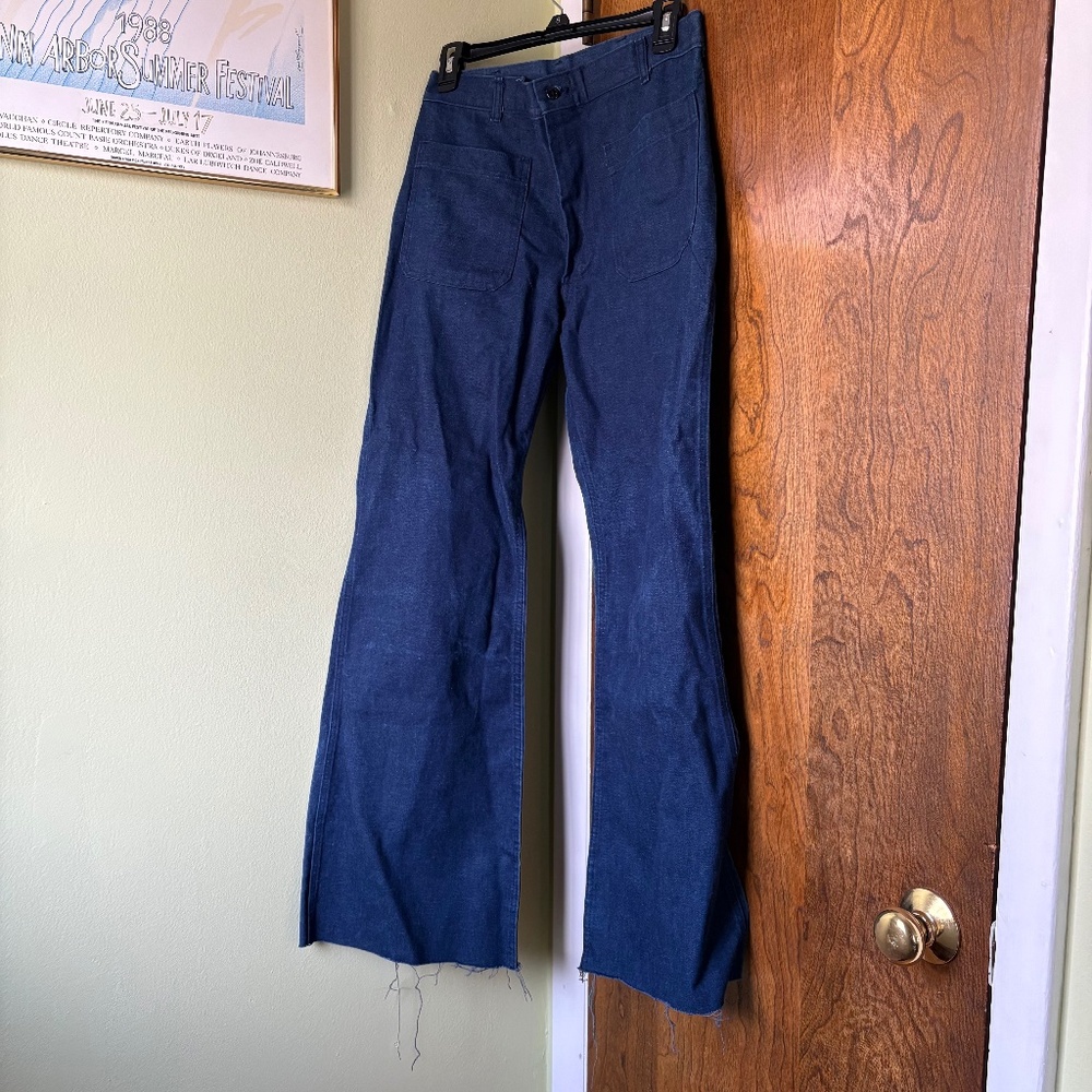 Vintage Sailor Flared Denim Army Issued